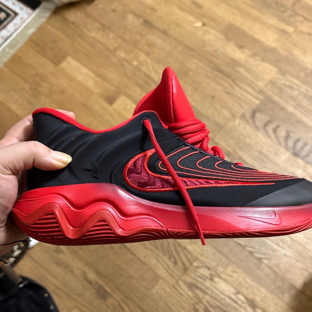 Nike Red and Black Athletic Shoes Gianni’s immortality 4s brand new with box